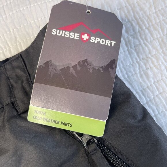NEW Suisse Sport Snow Ski Snowboard Pants SZ 14 Youth Black Unisex - Picture 7 of 12